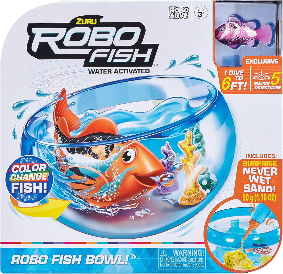 Zuru Robo Alive Swimn Fish Bowl ja Taikahiekka