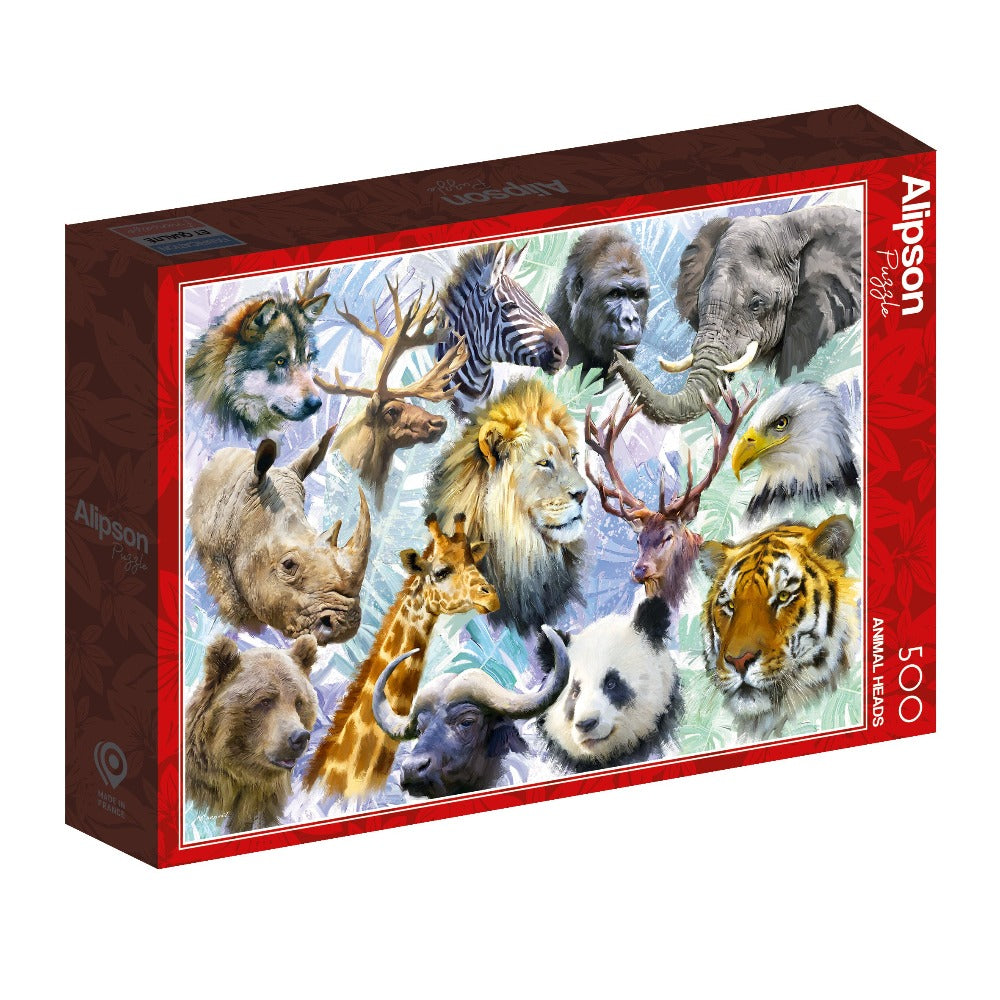 Alipson Puzzle 500 Palan Palapeli Animal Heads