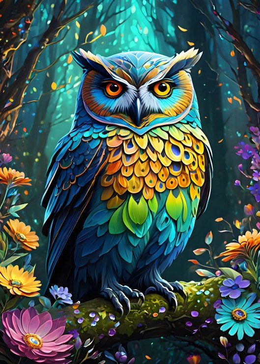 Alipson Puzzle 500 Palan Palapeli Blue Owl