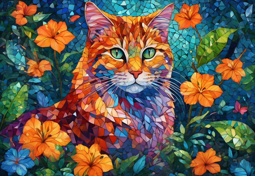 Alipson Puzzle 1000 Palan Palapeli Chat Mosaïc