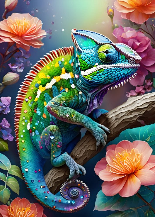 Alipson Puzzle 500 Palan Palapeli Colourful Chameleon