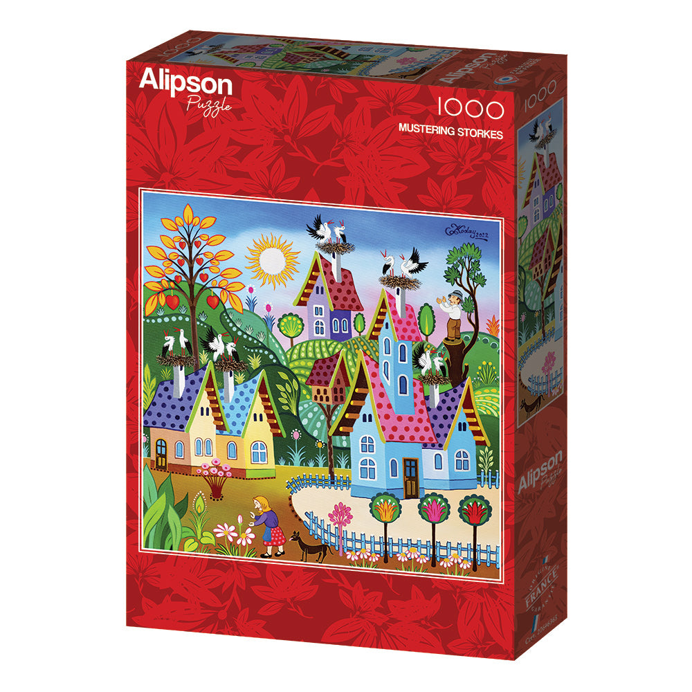 Alipson Puzzle 1000 Palan Palapeli Mustering Storkes