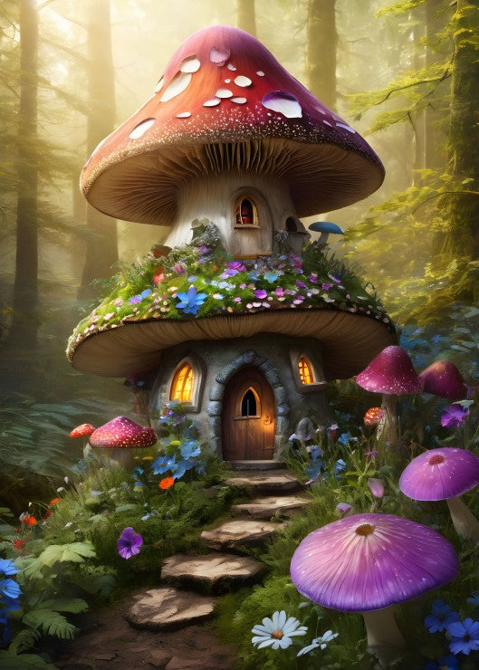 Alipson Puzzle 500 Palan Palapeli Mushroom House
