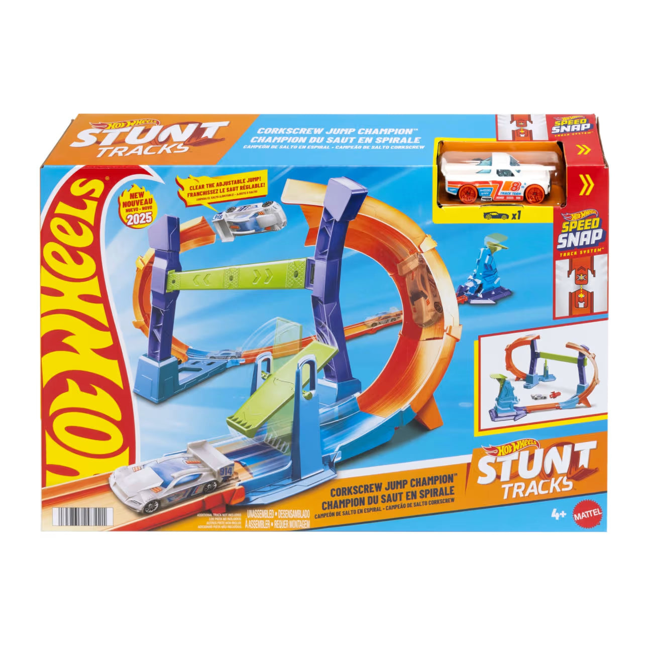 Hot Wheels Stunt Tracks Corkscrew Jump Champion Autorata