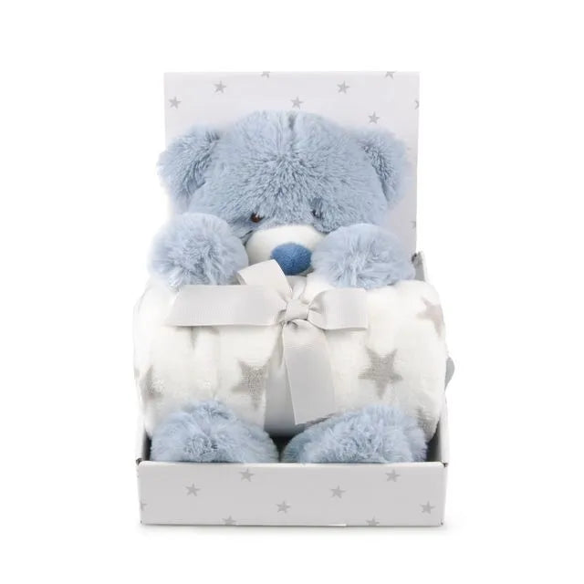 Carlobaby Sininen Nalle Pehmolelu sekä Torkkupeitto