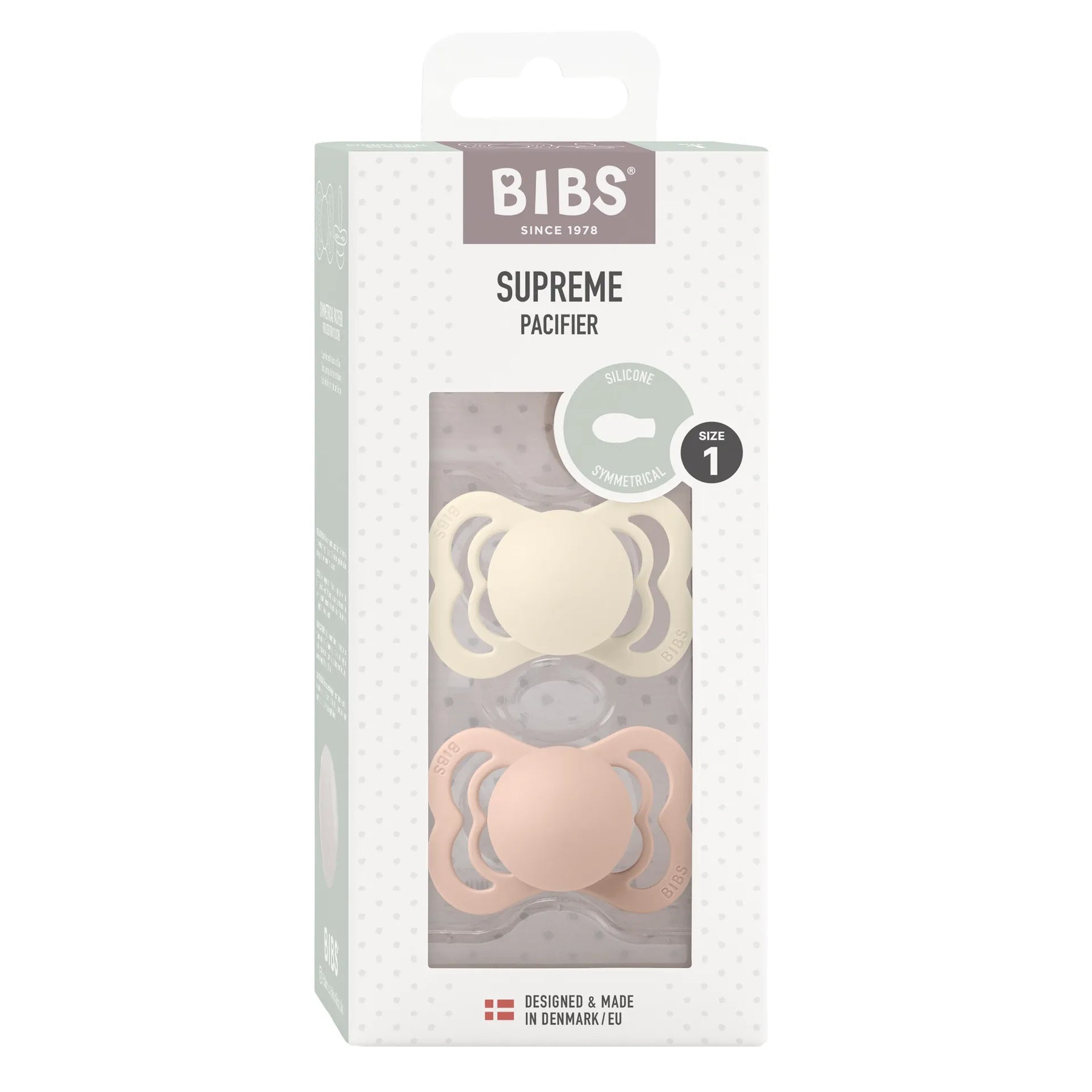 BIBS Supreme Tutti 2 kpl Koko 2 Ivory/Blush