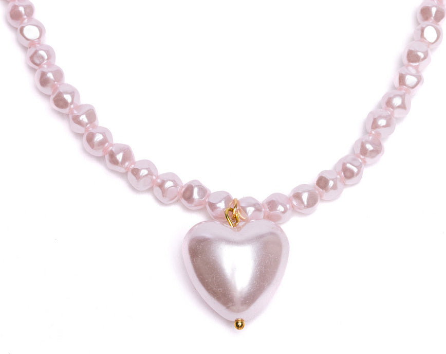 Great Pretenders Pink Pearl Heart Kaulakoru