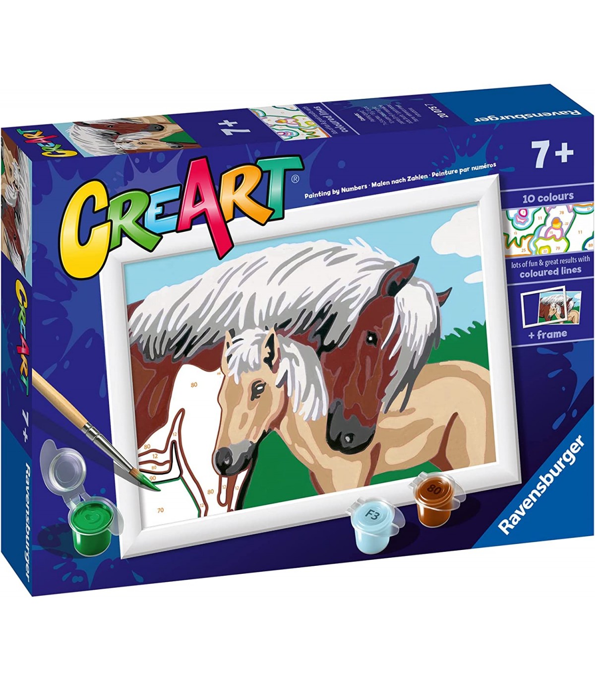 Ravensburger CreArt Paint By Numbers Mare With Foal Maalaa Numeroilla