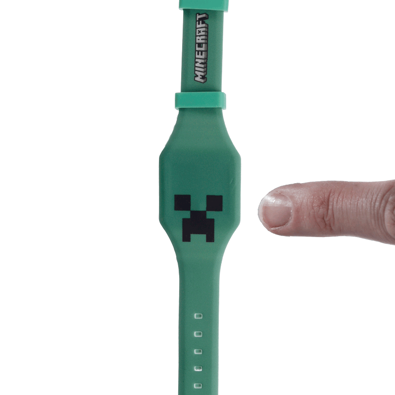 Minecraft Faces Silikoninen Digitaalinen Rannekello