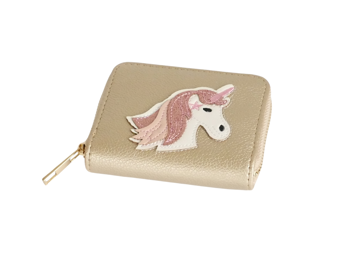 KiS Me Lompakko Glitter Yksisarvisella Kultainen 11x9 cm