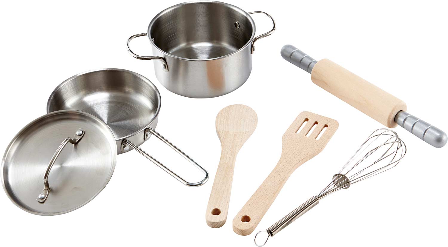 Hape Metalliset/Puiset Keittiövälineet 7 osaa