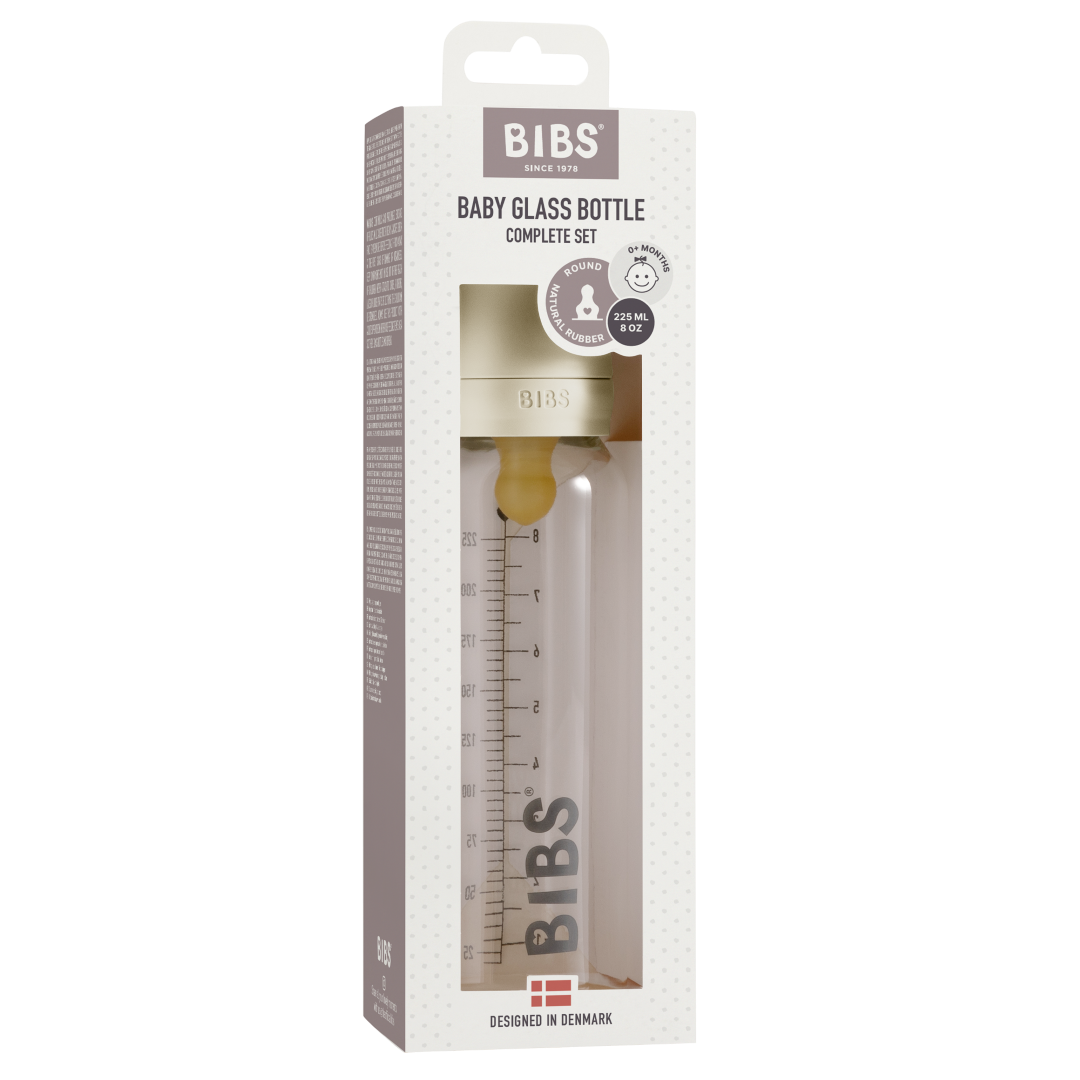 BIBS Lasinen Tuttipullo 225ml Ivory