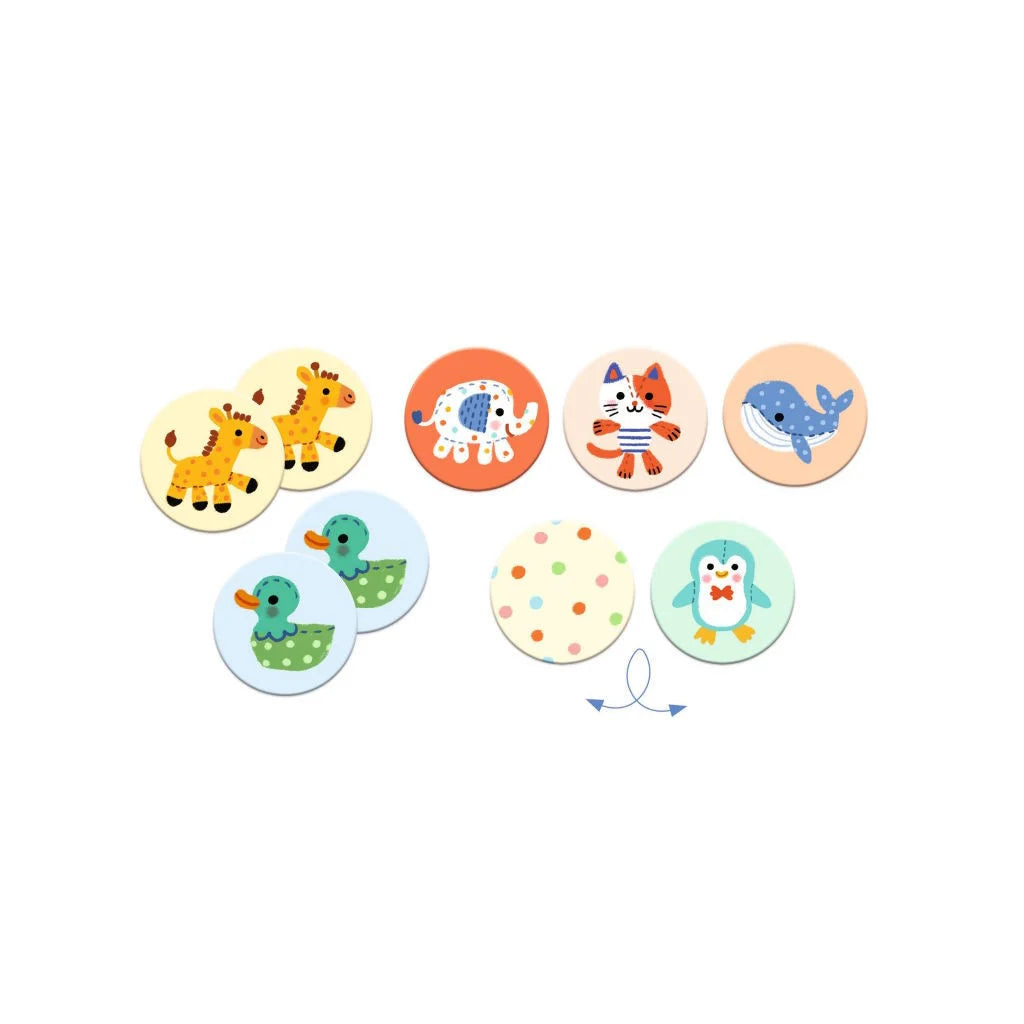 Djeco Memo Pehmoeläimet Muistipeli