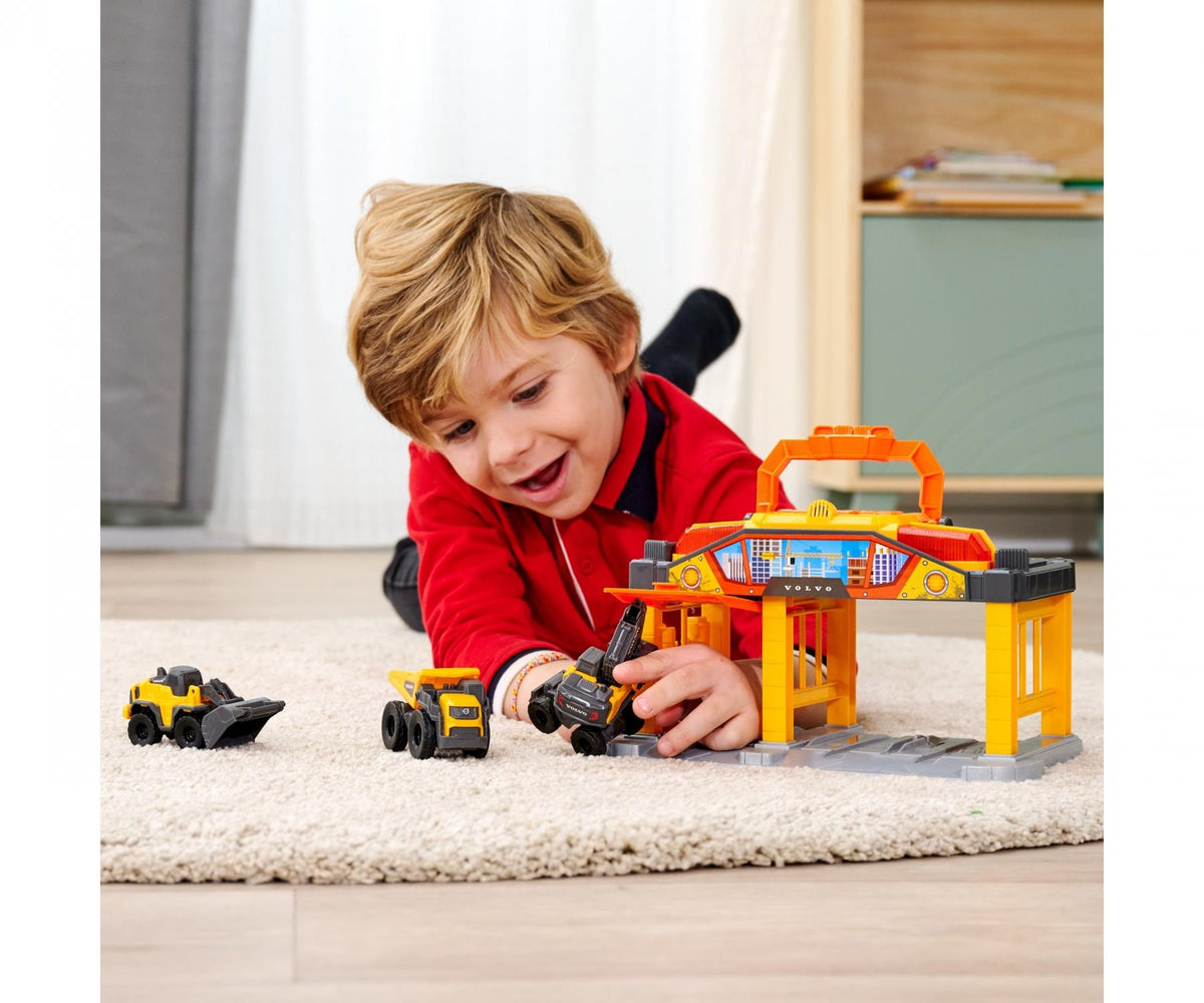 Dickie Toys Volvo Työkoneet ja Varikko Äänillä ja Valolla