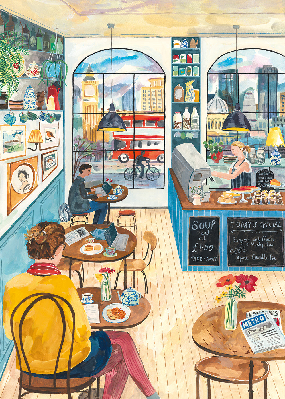 Pieces and Peace 2000 Palan Palapeli London Cafe