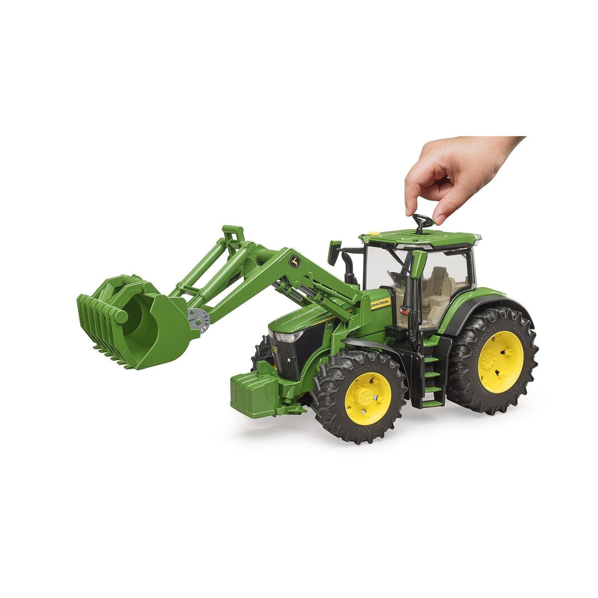 Bruder 3151 John Deere 7R 350 Etukuormaajalla 1:16