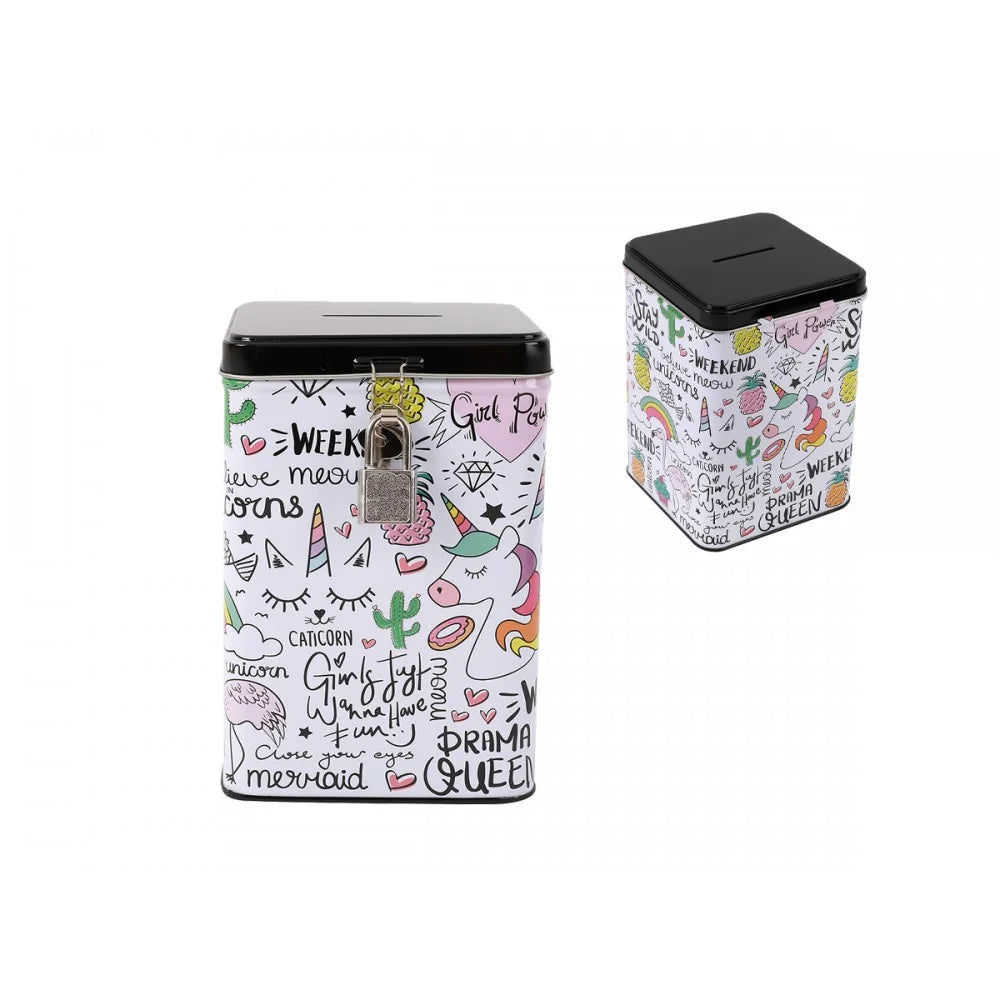 iTotal Säästöpossu/Kassakaappi Avaimella Yksisarvinen