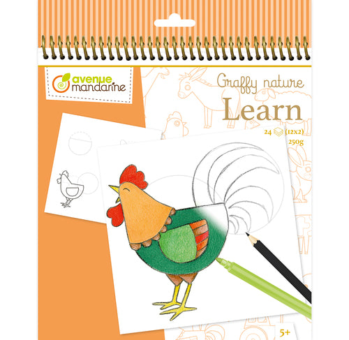 Graffy Nature Opettele Piirtämään 24 Kuvaa Farmieläimet