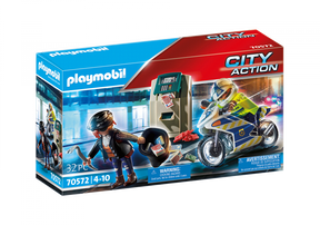 Playmobil 70572 Poliisimoottoripyörä: Raharyöstäjän takaa-ajo