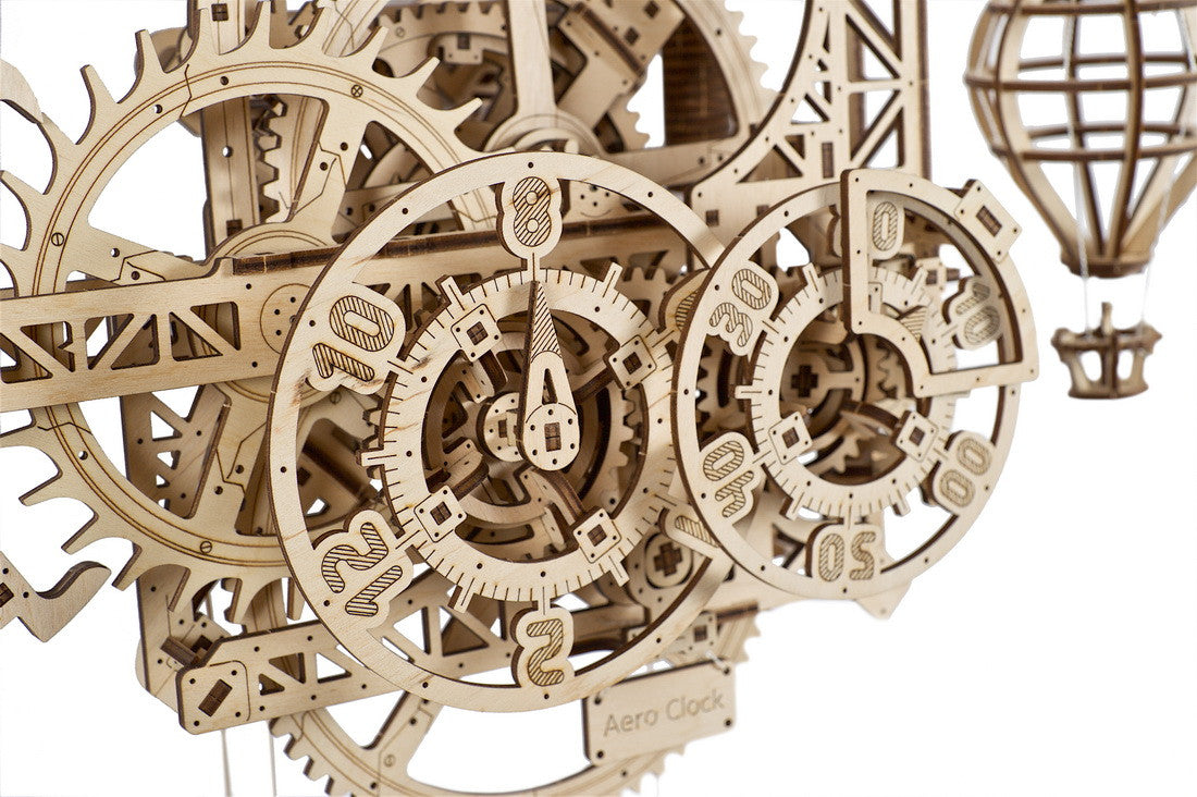 Ugears Model Aero Clock, Wall Clock With Pendulum