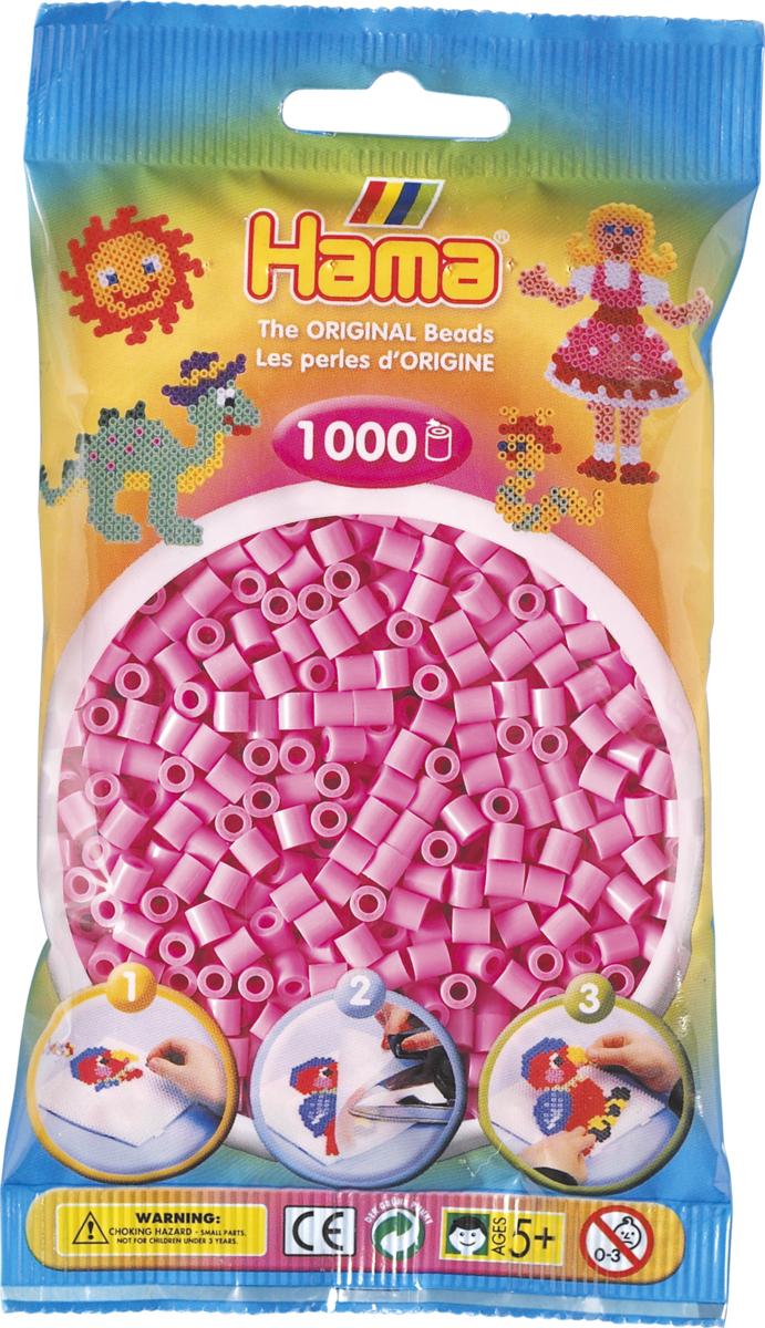 Hama Helmet Midi 1000 kpl Pastelli Pinkki