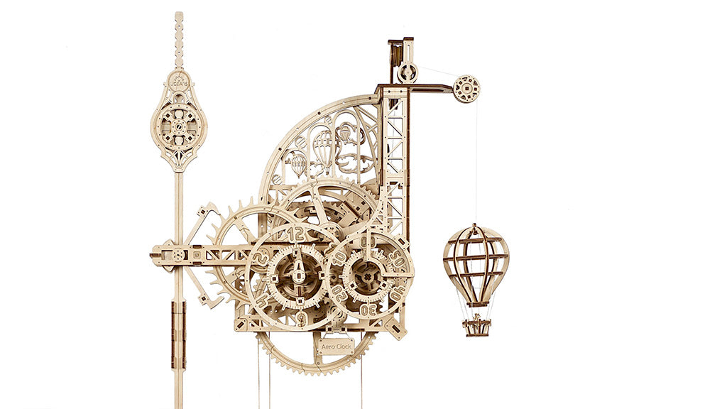 Ugears Model Aero Clock, Wall Clock With Pendulum