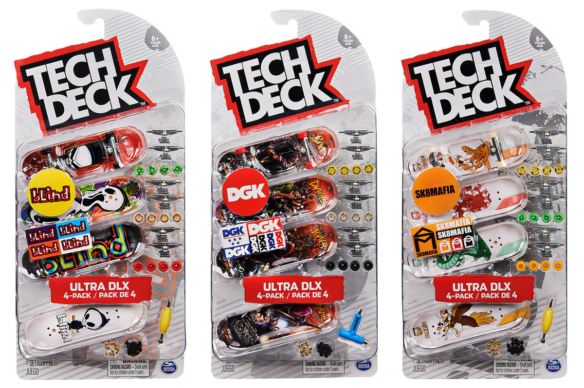 Tech Deck Sormiskeittilauta 4kpl