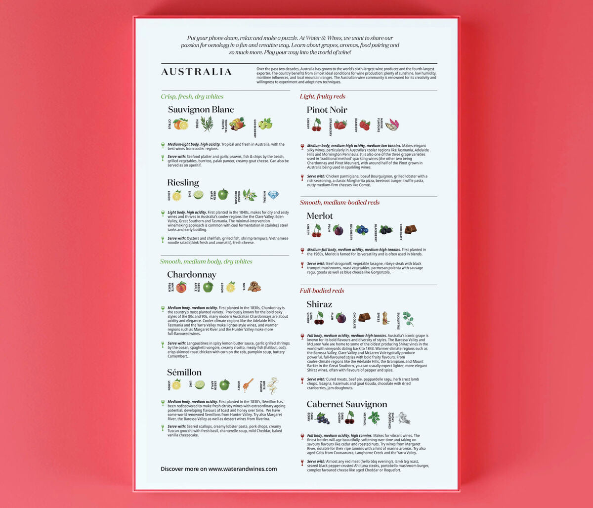 Water & Wines Australia, Wine Puzzle