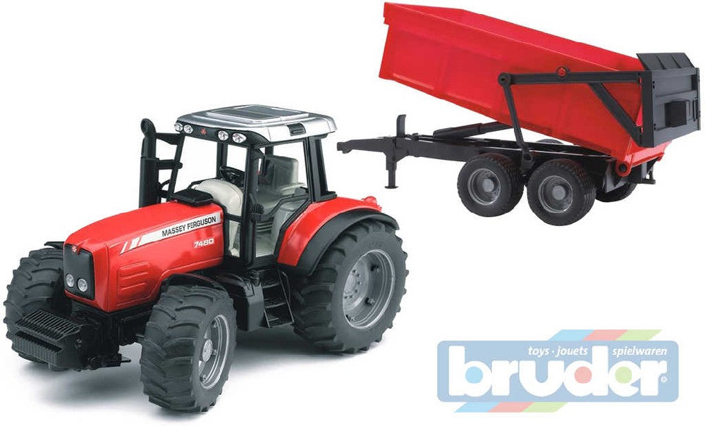 Bruder Massey Ferguson Traktori ja Peräkärry