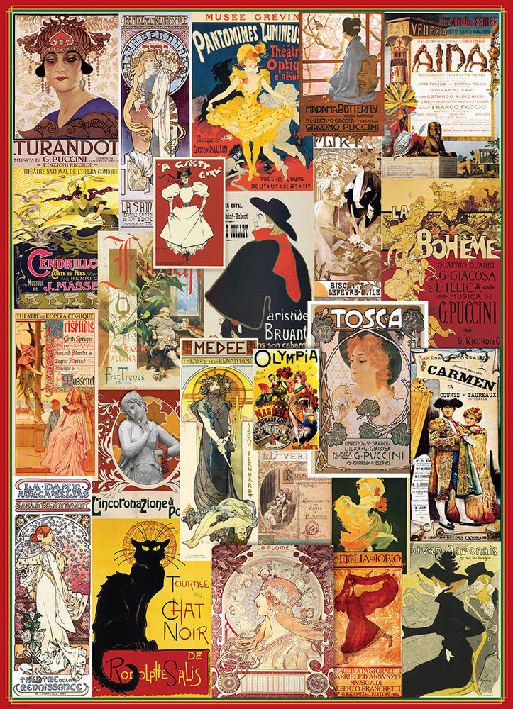 Eurographics 1000 Palan Palapeli Theater and Opera Vintage Posters