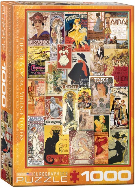 Eurographics 1000 Palan Palapeli Theater and Opera Vintage Posters