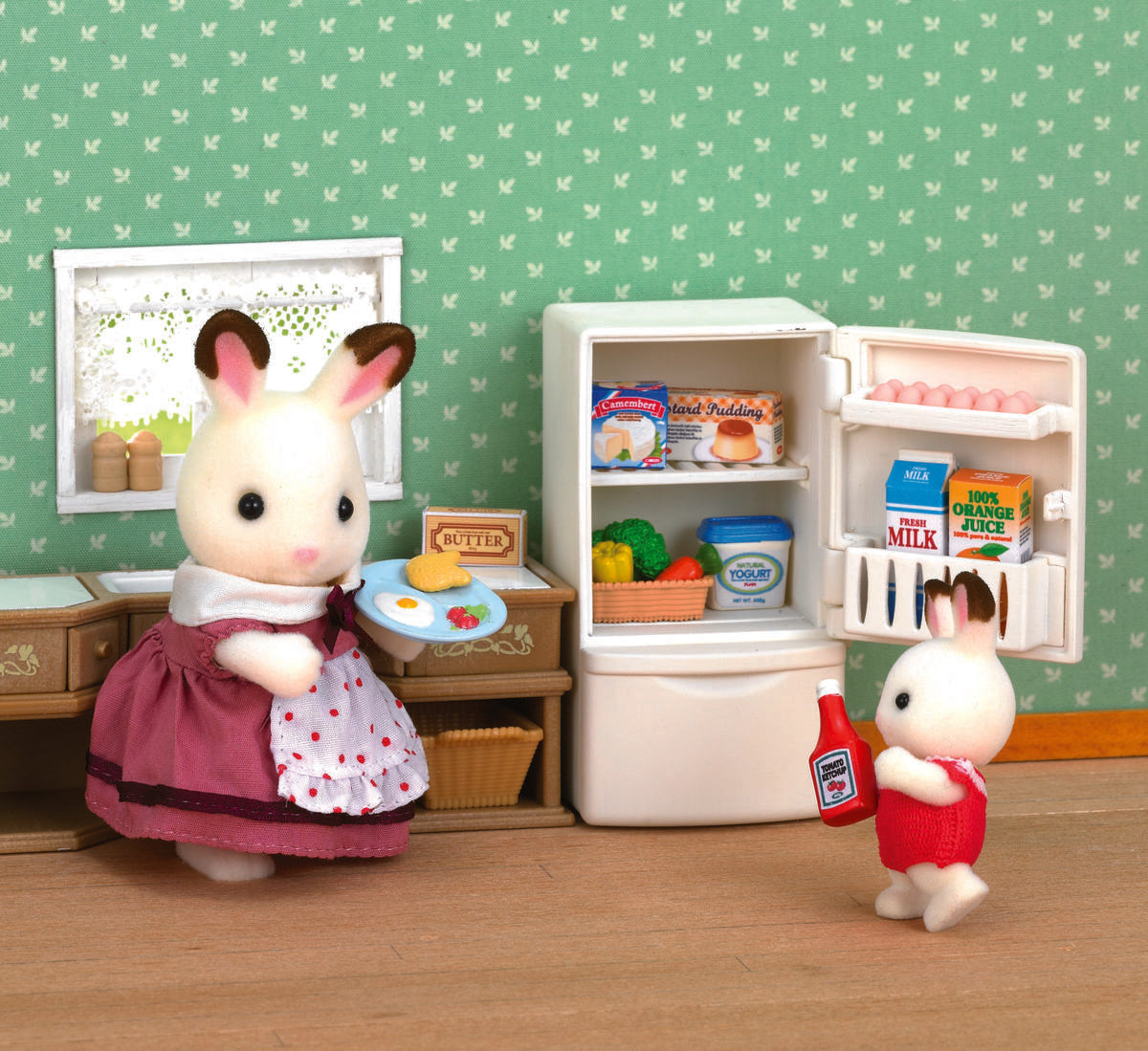 Sylvanian Families Jääkaappi ja ruuat (15 osaa)