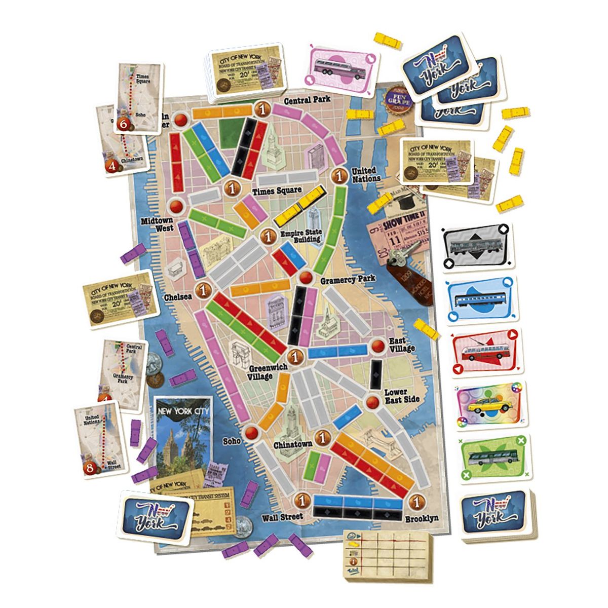 Menolippu New York Lisäosa Ticket to Ride peliin