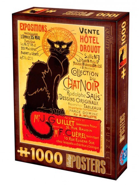 D-Toys Puzzle 1000 Palan Palapeli Collection Du Chat Noir