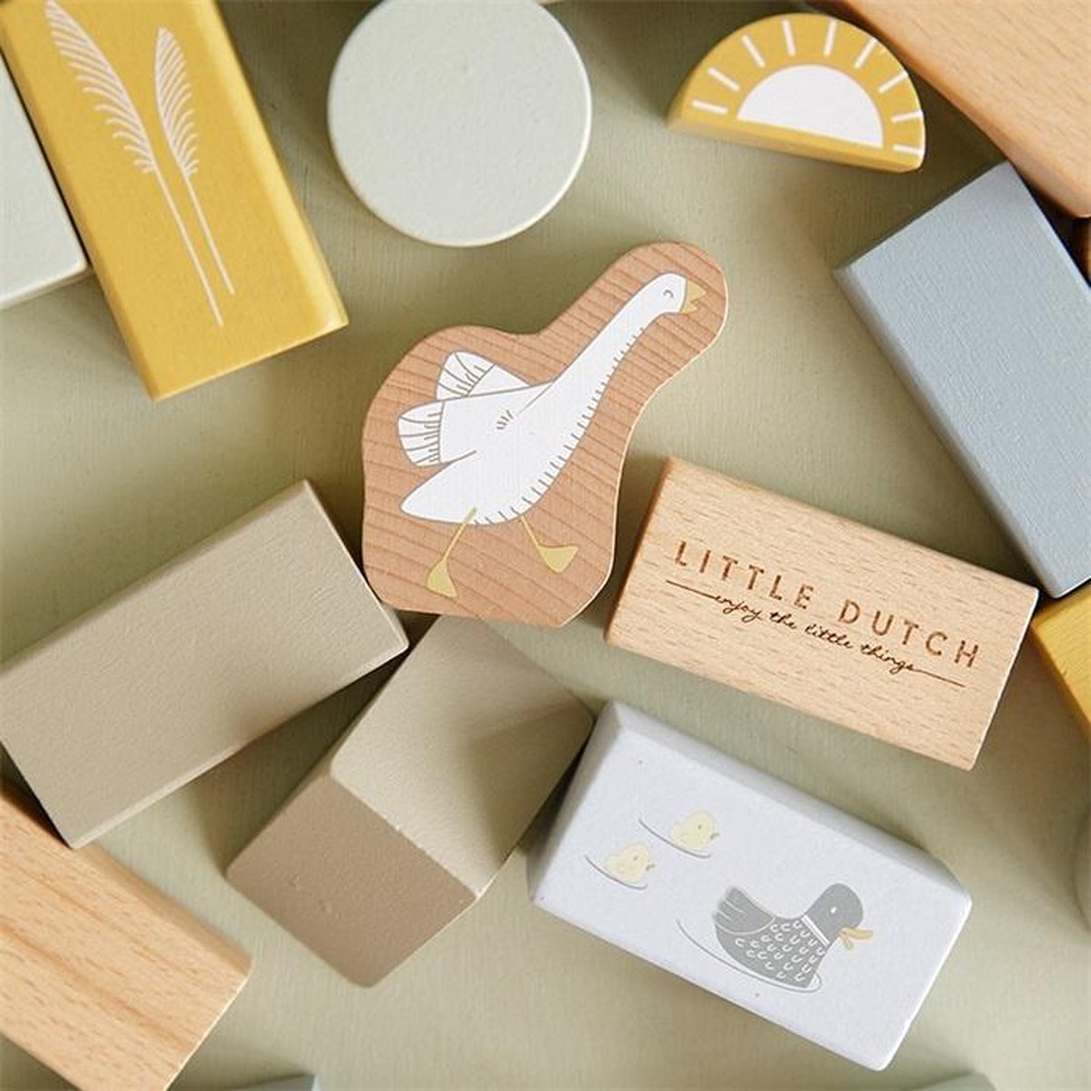 Little Dutch Puupalikat 50kpl Pikku Hanhi sininen