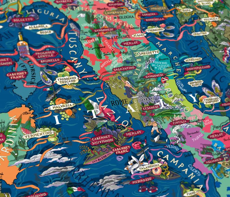 Water & Wines Italy, Wine Puzzle 1000 Palan Palapeli