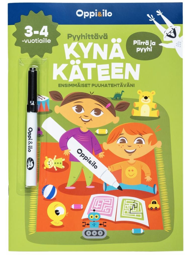 Oppi ja Ilo Pyyhittävä Kynä Käteen Puuhakirja