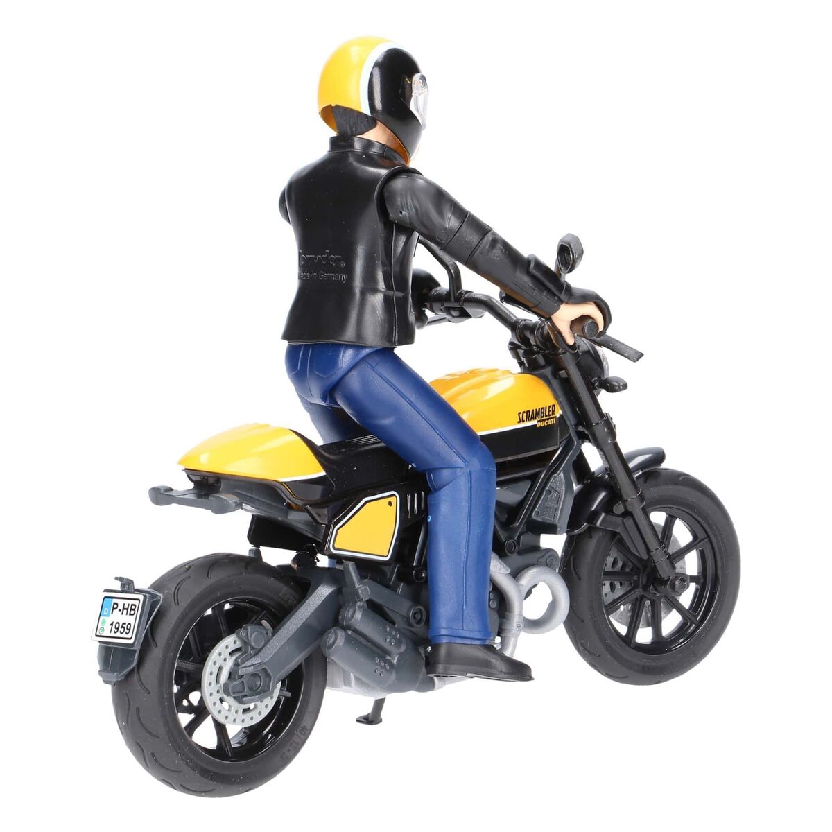 Bruder Moottoripyörä Scrambler Ducati ja kuljettaja