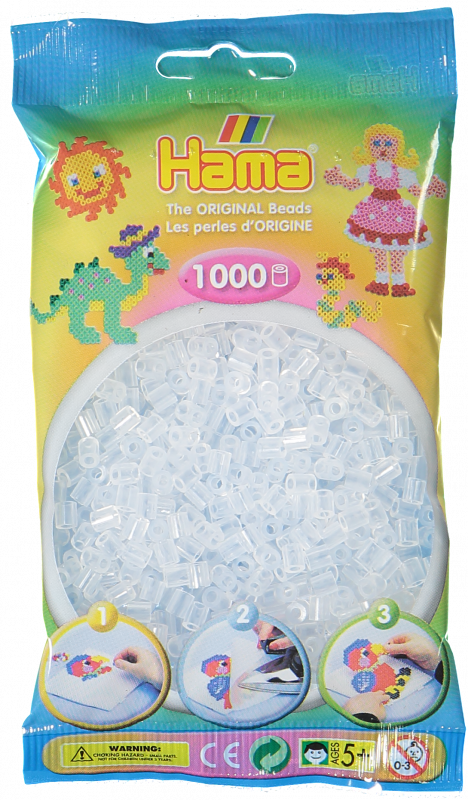 Hama Läpinäkyvät Helmet 1000 Kpl Pussissa