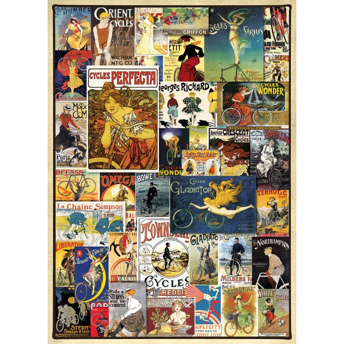 Eurographics 1000 Palan Palapeli Vintage Bicycle Posters