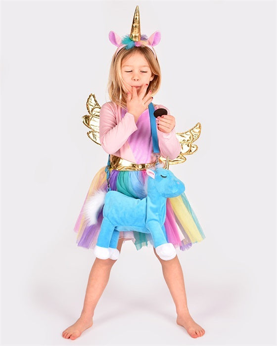 Laukku Vetoketjulla ja Säädettävällä Olkaimella - Yksisarvinen