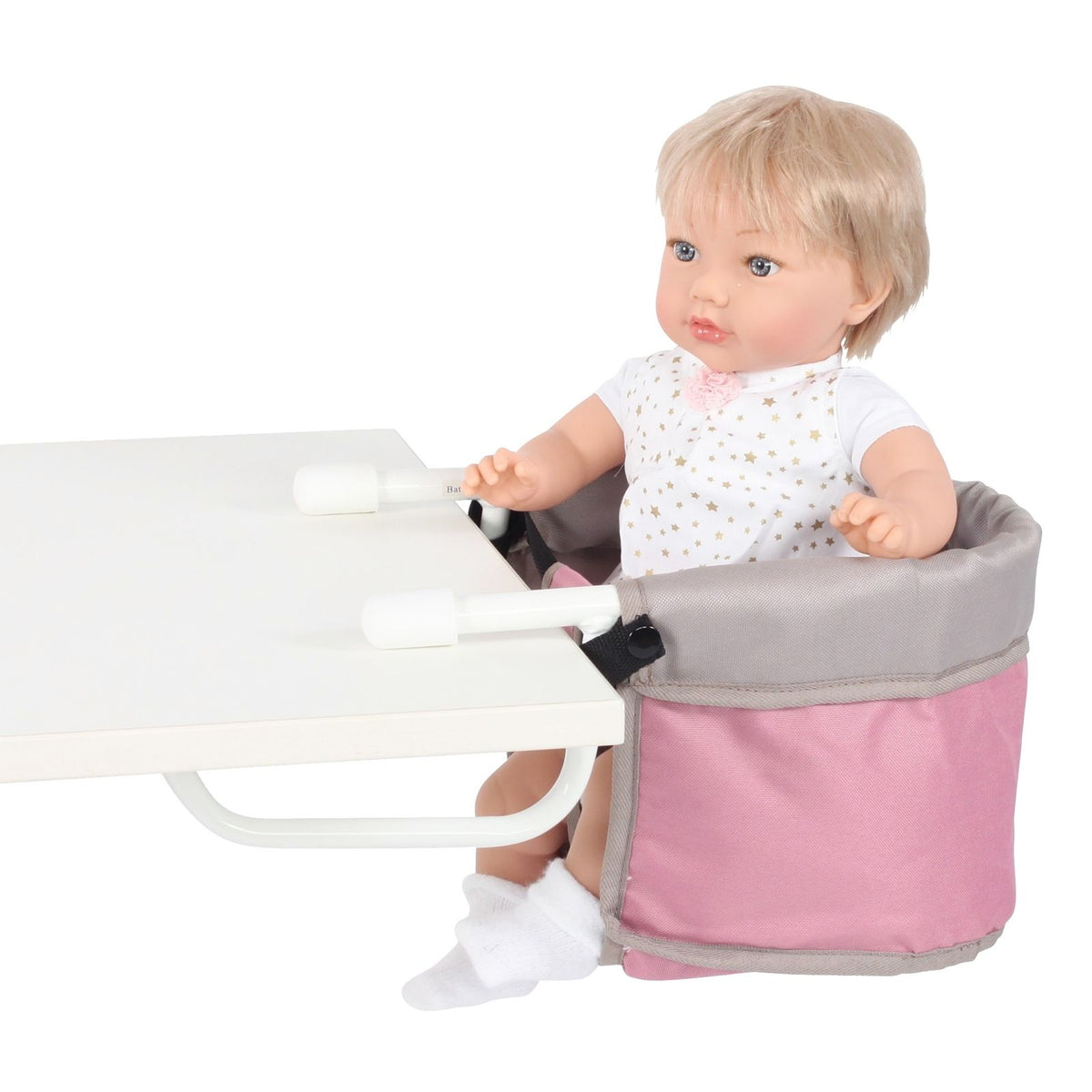 Bayer Chic Nuken Syöttötuoli Pöytään Kiinnitettävä Vaaleanpunainen/Beige