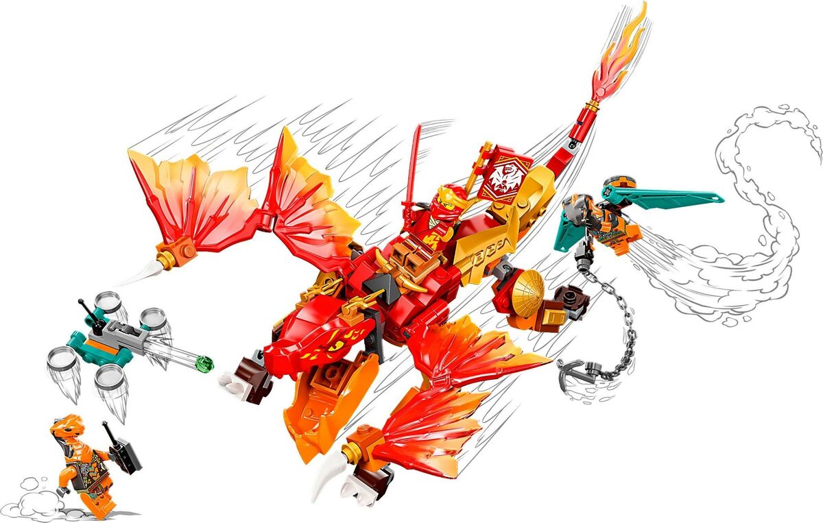 LEGO Ninjago 71762 Evoluutio: Kain Tulilohikäärme