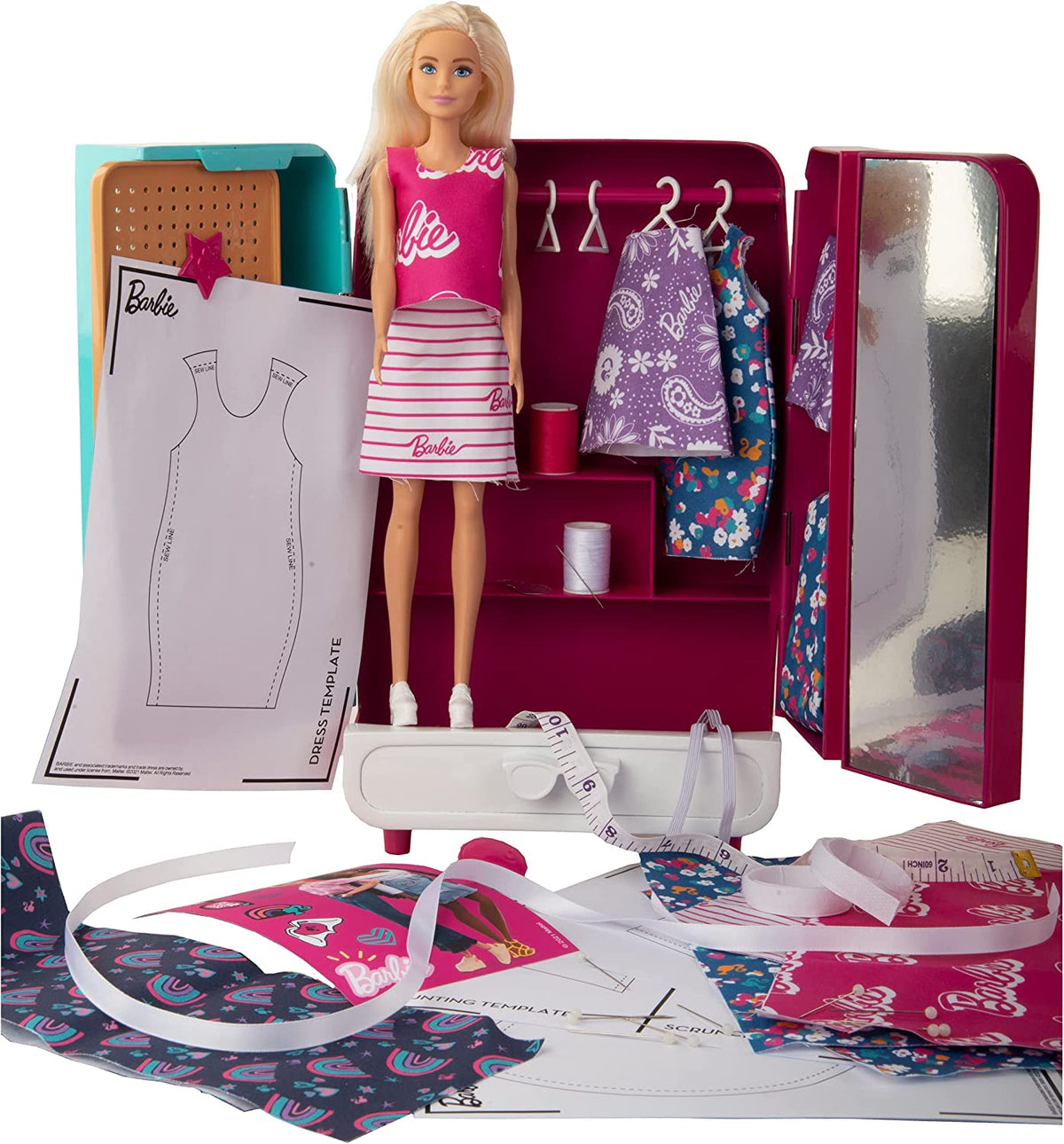 Barbie Vaatekaappi ja DIY-setti + Nukke