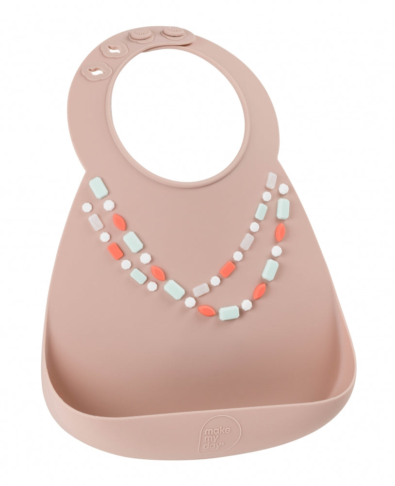 Make My Day Baby Bib Sparkle Beige