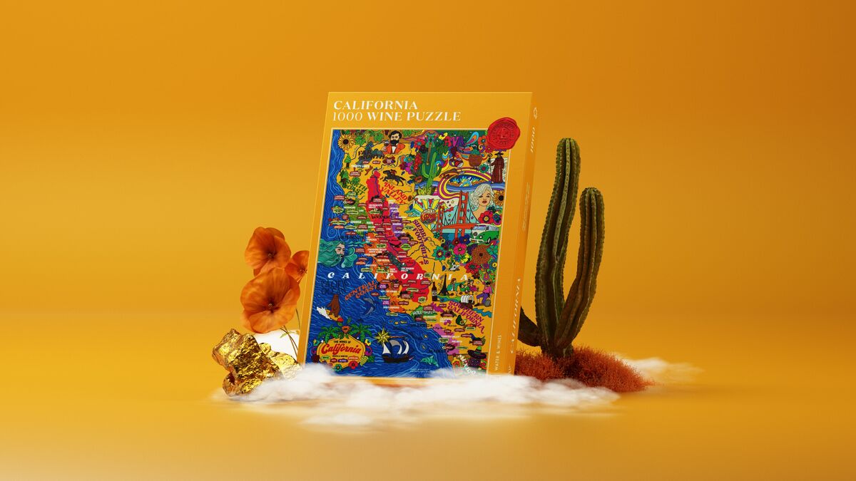 Water & Wines California, Wine Puzzle 1000 Palan Palapeli