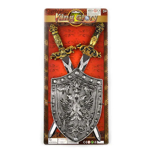 Miekkasetti - kaksi miekkaa ja kilpi