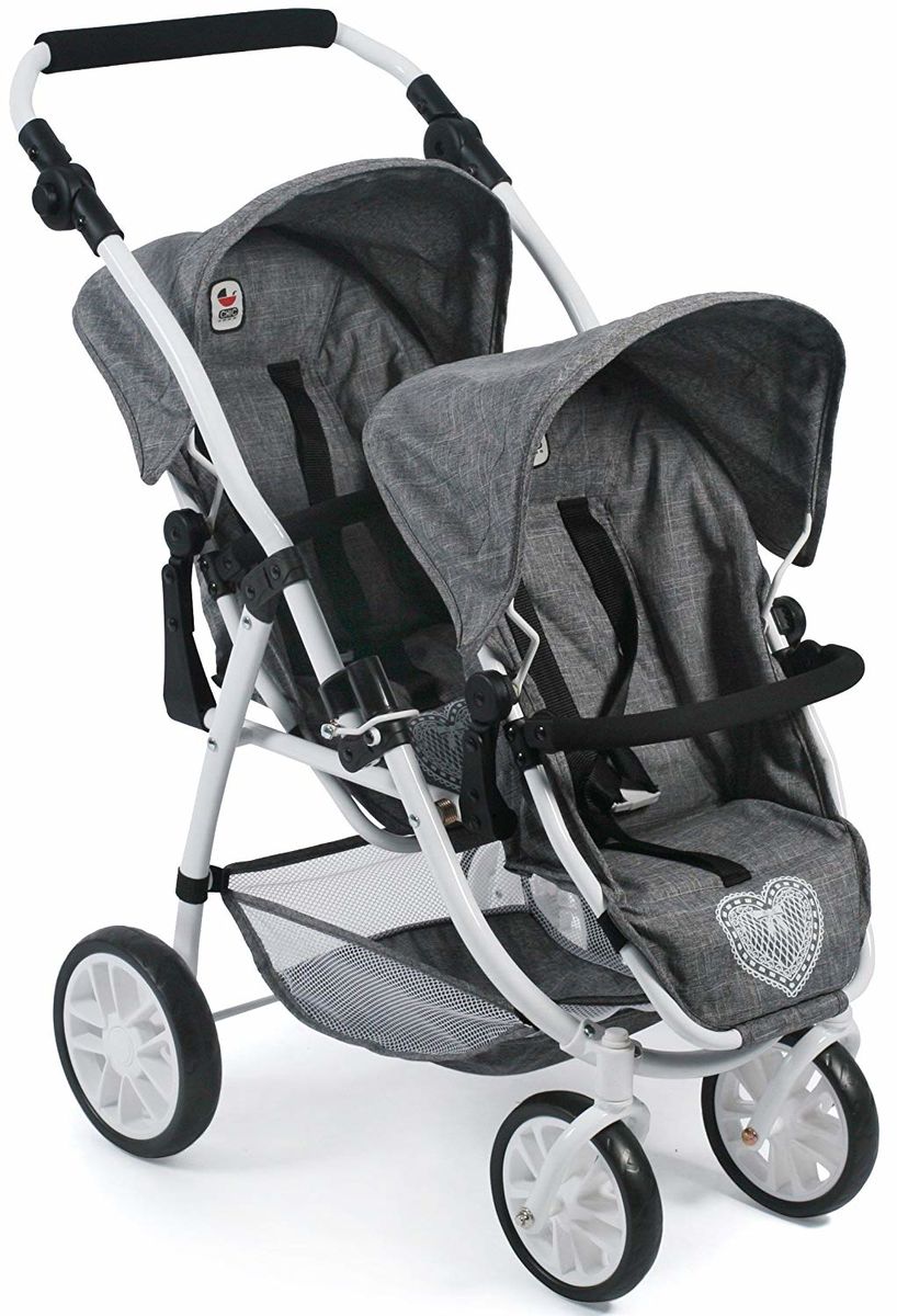 Bayer Chic 2000 Kaksostenrattaat Harmaa (Nukelle)