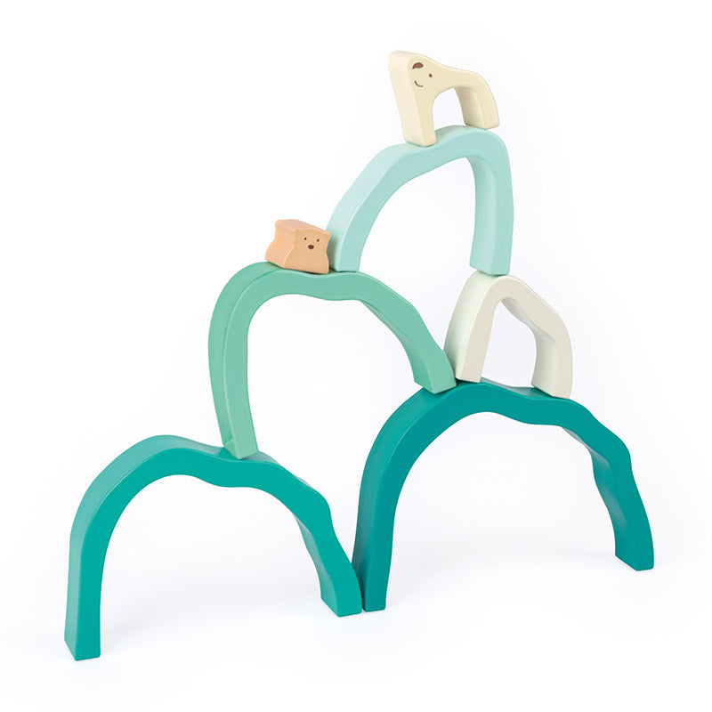 Hape Jääkarhu Puinen Palikkaleikki