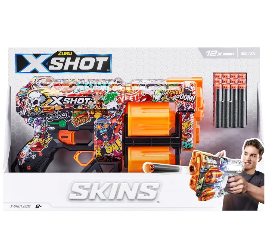 Zuru X-shot SKINS Dread Dart Blaster Vaahtomuoviammusase Lajitelma